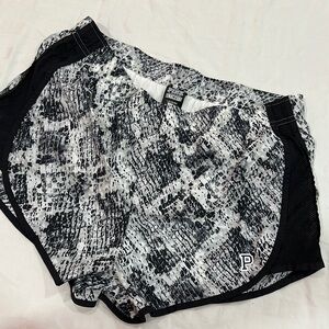PINK Victoria's Secret Black and White, snakeskin print Athletic Shorts